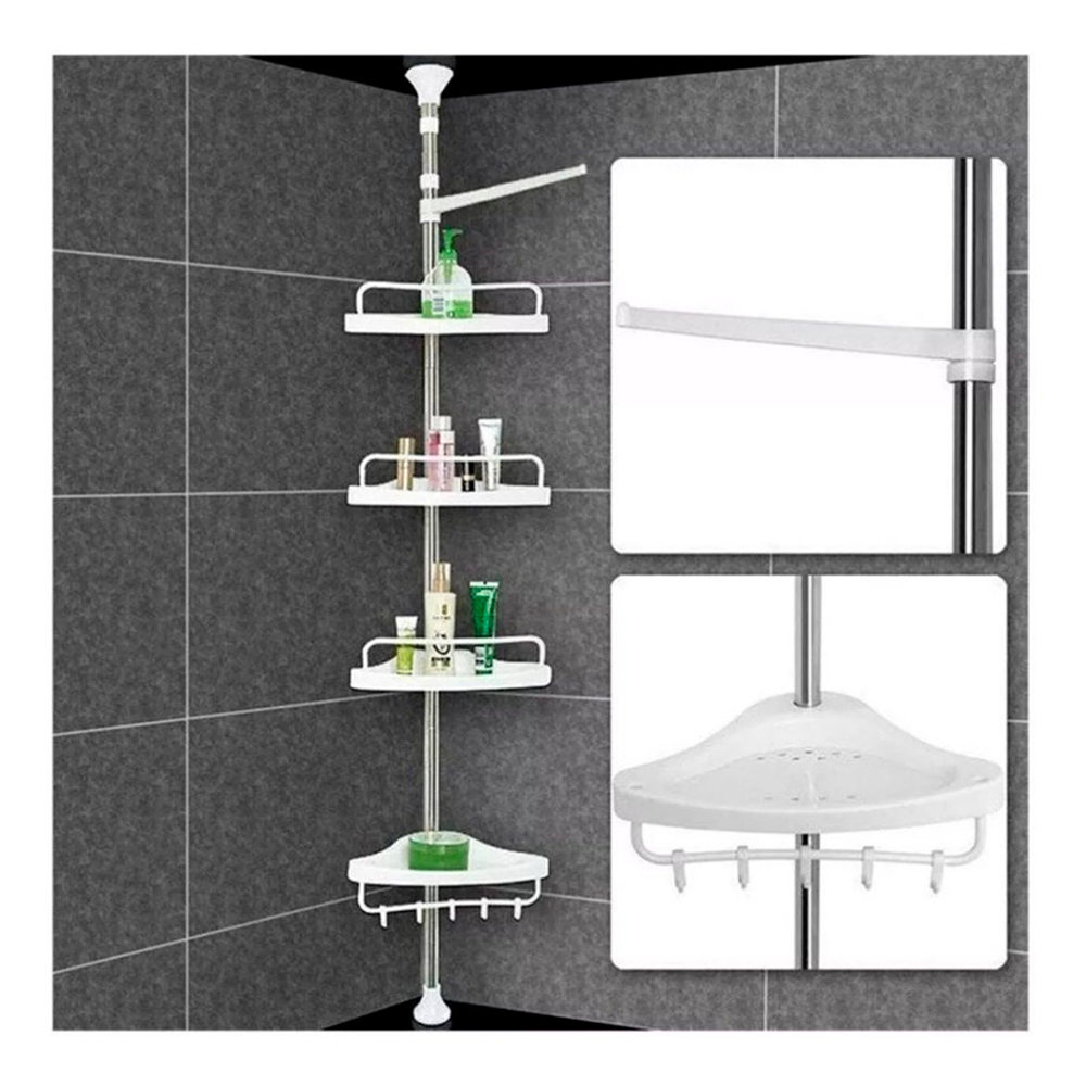 Esquinero Estante Para Baño Soporte Organizador Shampoo Jabón Toalla